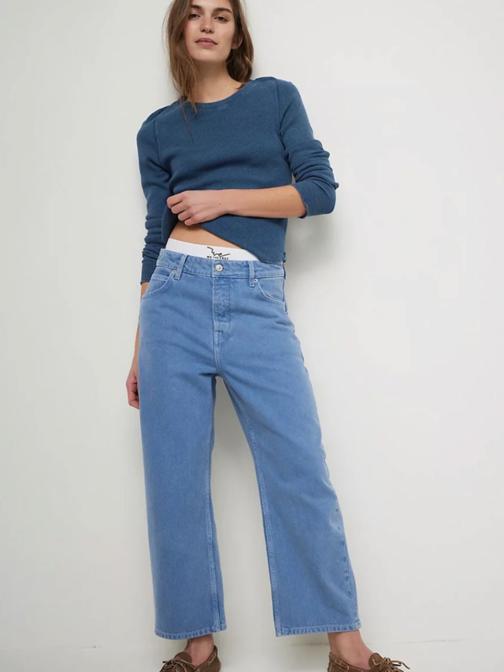 WE THE FREE DEEP TRANCE DROPPED BOYFRIEND BARREL FIT JEANS - OCEAN - 30